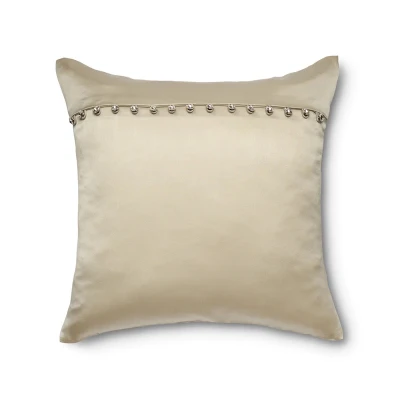 Charmeuse with Crystal Buttons Designer Pillow