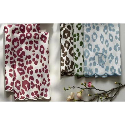 Matouk Iconic Leopard Guest Towels
