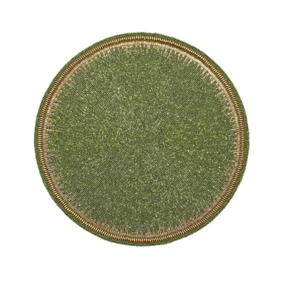 Enamor Placemat in Green & Gold
