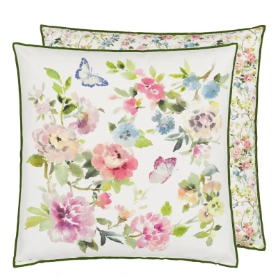 Fiore D'Acqua Peony Cotton Decorative Pillow