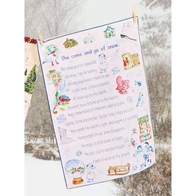 The Come and Go of Snow Tea Towel