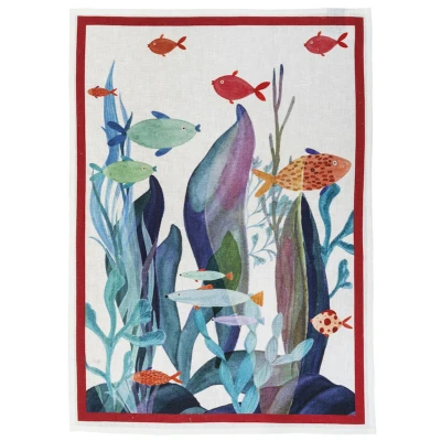 Poseidon Kitchen Towel Rosso