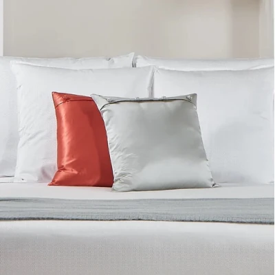 Silk Charmeuse Shams With French Knots