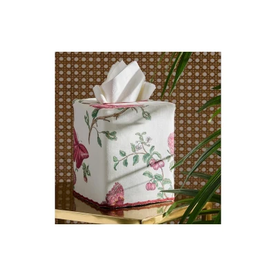 Matouk Schumacher Baudin Butterfly Linen Tissue Box Cover
