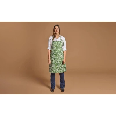Matouk Schumacher Linen Apron Granada Palm