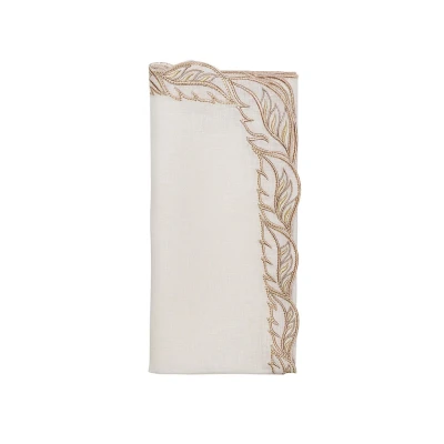 Winding Vines Napkin White & Natural