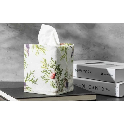 Matouk Del Tesoro Linen Tissue Box Cover