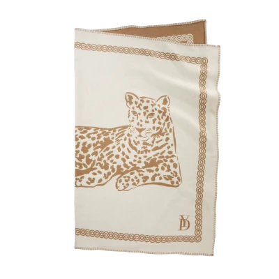 Leopard Throw Camel Throw Kaki