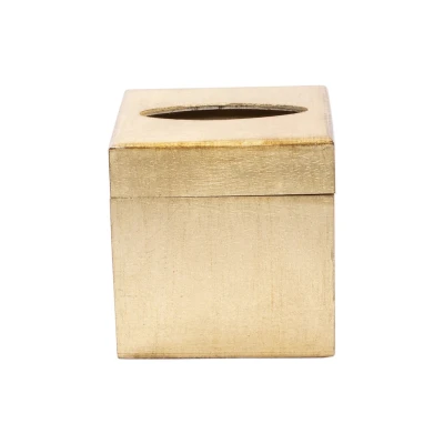 Florentine Wooden Tissue Box in Gold