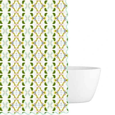 Dogwood Scalloped Shower Curtain