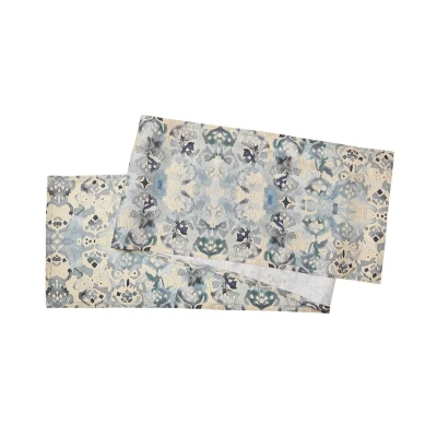Giverny Runner in Blue & Gray