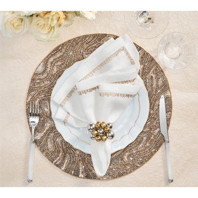 Luster Placemat in Gold & Silver