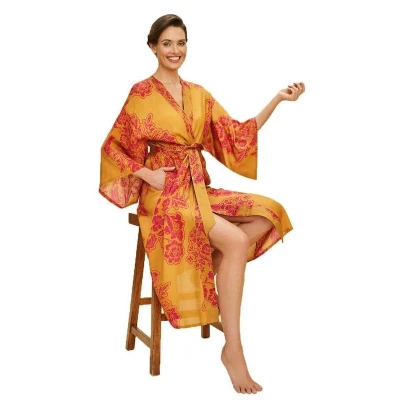 Mustard Tapestry Kimono Gown