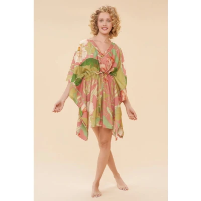 Delicate Tropical Beach Cover Up in Candy