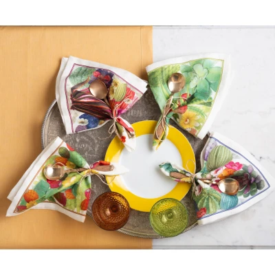 Ficu D'Innia (Cacti) Dinner Napkins Linen