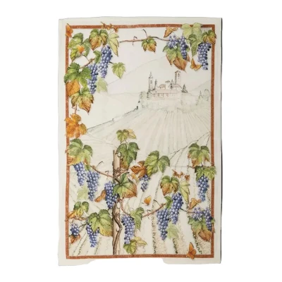 Violetta Kitchen Towel Cabernet