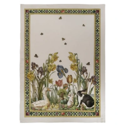 Bunny Garden Kitchen Towel Giallo