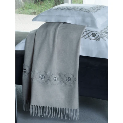 Diamond Wreath Embroidery Throw