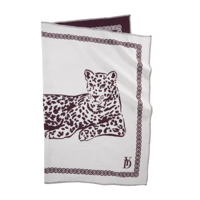 Leopard Throw Camel Throw Prune