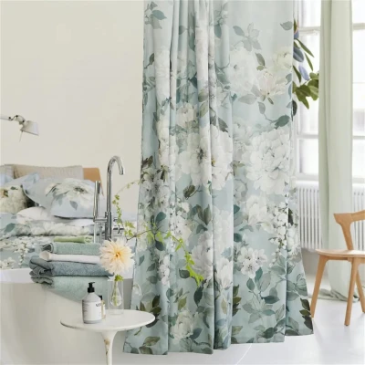 Fleurs Blanche Platinum Shower Curtain