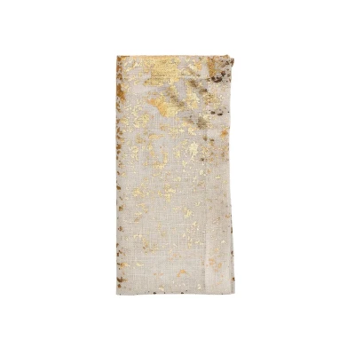 Metafoil Napkin White & Gold