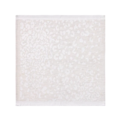 Leopard Table Linens Blanc