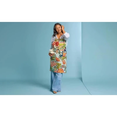 Matouk Schumacher Linen Apron Chiang Mai Dragon