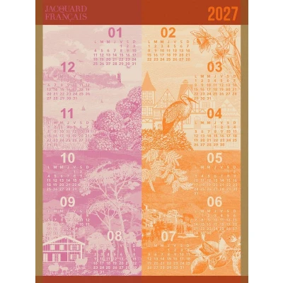 2027 calendar Tea Towel