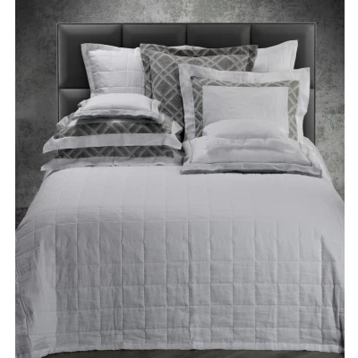 Marea Quilted Coverlet in Pre Washed Linen