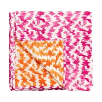 Reversible Orange & Fuchsia Modern Moire