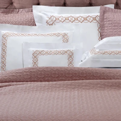 Diamond Wreath Embroidery on Raso Sateen