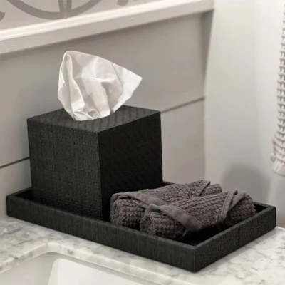 Wicker Black Bath Accessories