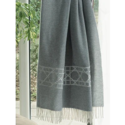 Cane Embroidery Throw