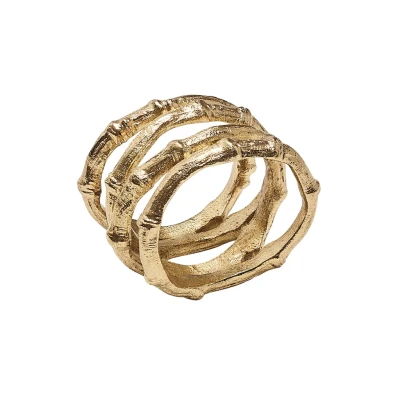 Bamboo Napkin Ring in Gold