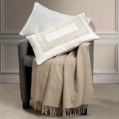 Intreccio Embroidery Throw