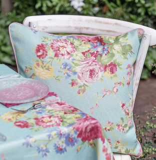 Cottage Rose Square Outdoor Cushion Cover