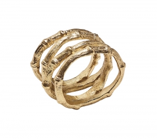 Bamboo Napkin Ring in Gold