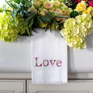 Floral Love Linen Towel