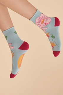 Tropical Floral Ice Ankle Socks